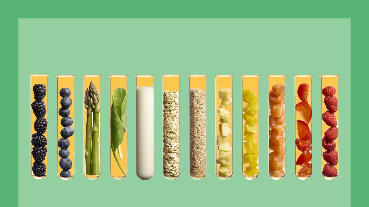 Which Nutrients Are Considered Essential and Why? Foods in test tubes