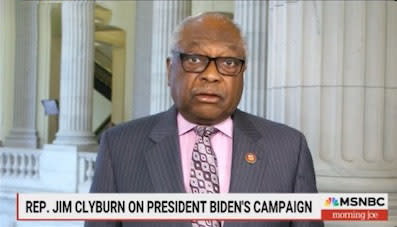 MSNBC interrupted its interview with US Rep. Jim Clyburn (D., SC) on Wednesday where he declared that “inflation rates are down” to report “breaking news” that consumer prices wemt up 3.5% in March. MSNBC