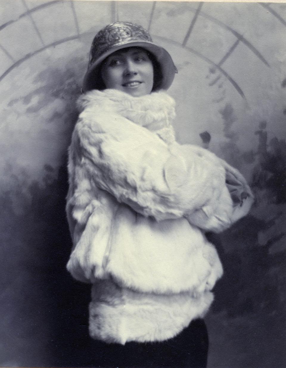 This provided photo shows South Bend's Catherine Oliver in the 1920s wearing clothing representative of the Prohibition era, which is the theme for "Bootlegger's Bash," an event The History Museum and Studebaker National Museum are presenting April 26, 2024, on their campus.