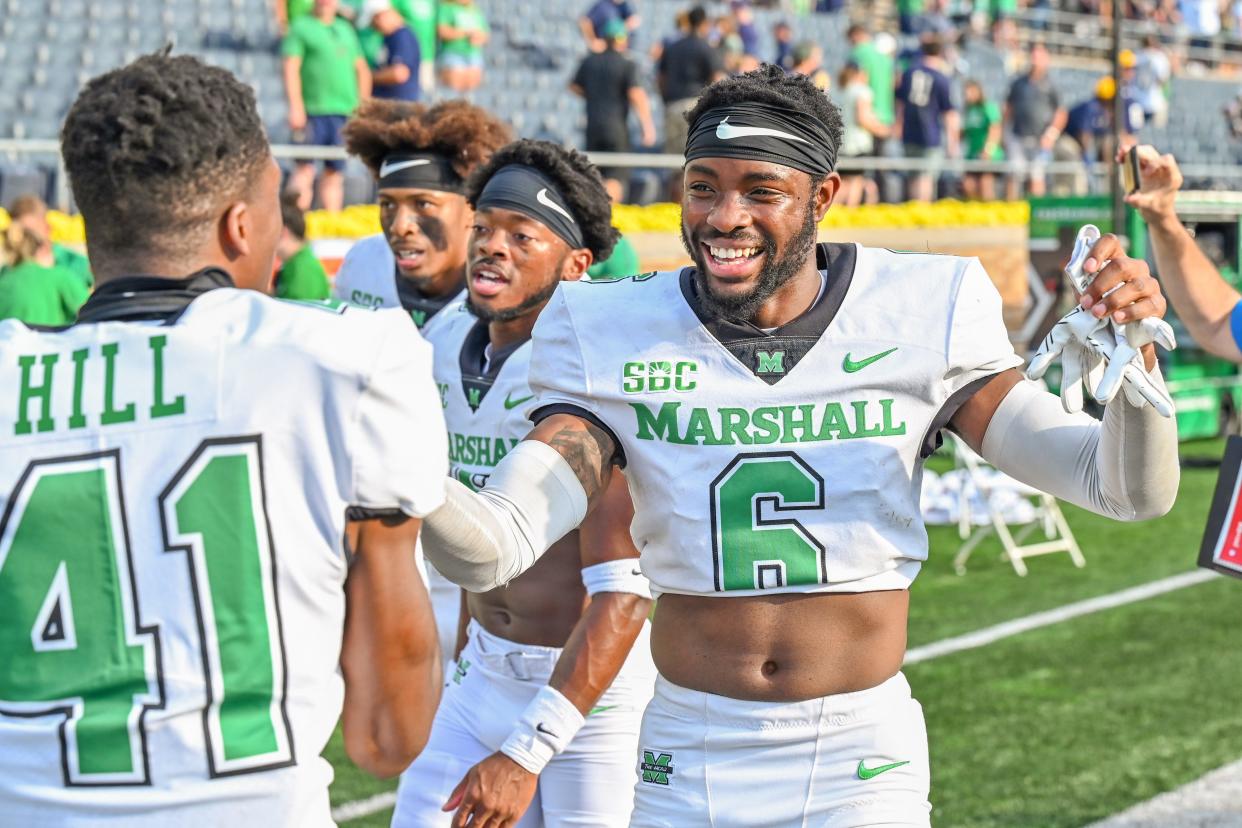 Marshall's Micah Abraham looks to be a backup nickel cornerback for the Indianapolis Colts.