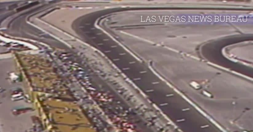 <em>The track was in an old parking lot and vacant land by Caesars Palace. (Credit: Las Vegas News Bureau)</em>