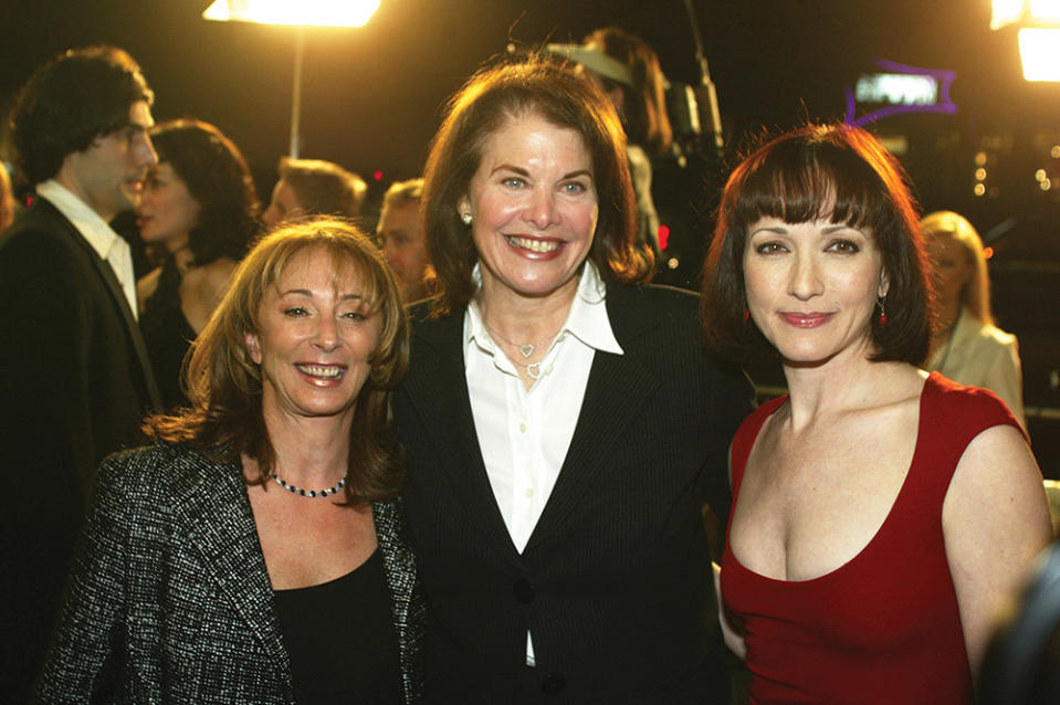 With Paramount’s Sherry Lansing (center) and Bebe Neuwirth at a 2003 premiere.