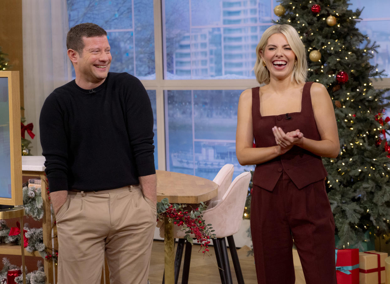 Mollie King presents This Morning alongside Dermot O'Leary (ITV/Shutterstock)