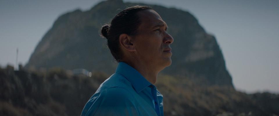 Plains Cree actor Michael Greyeyes stars in the movie "Wild Indian," which filmed in Oklahoma in early 2020 and made its world premiere at the 2021 Sundance Film Festival.