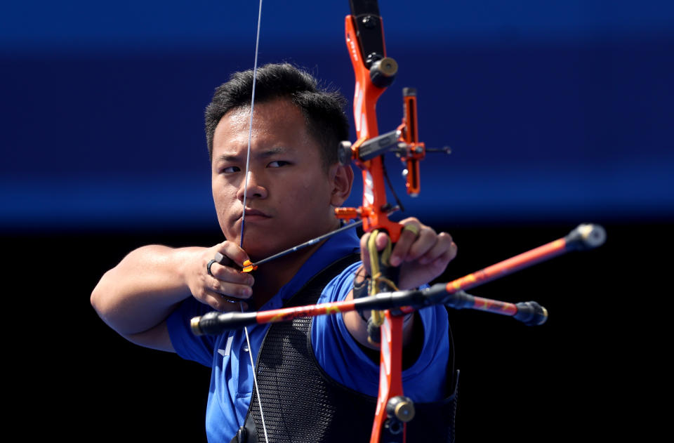 射箭國手戴宇軒在巴黎奧運個人賽止步32強。(Photo by Julian Finney/Getty Images)