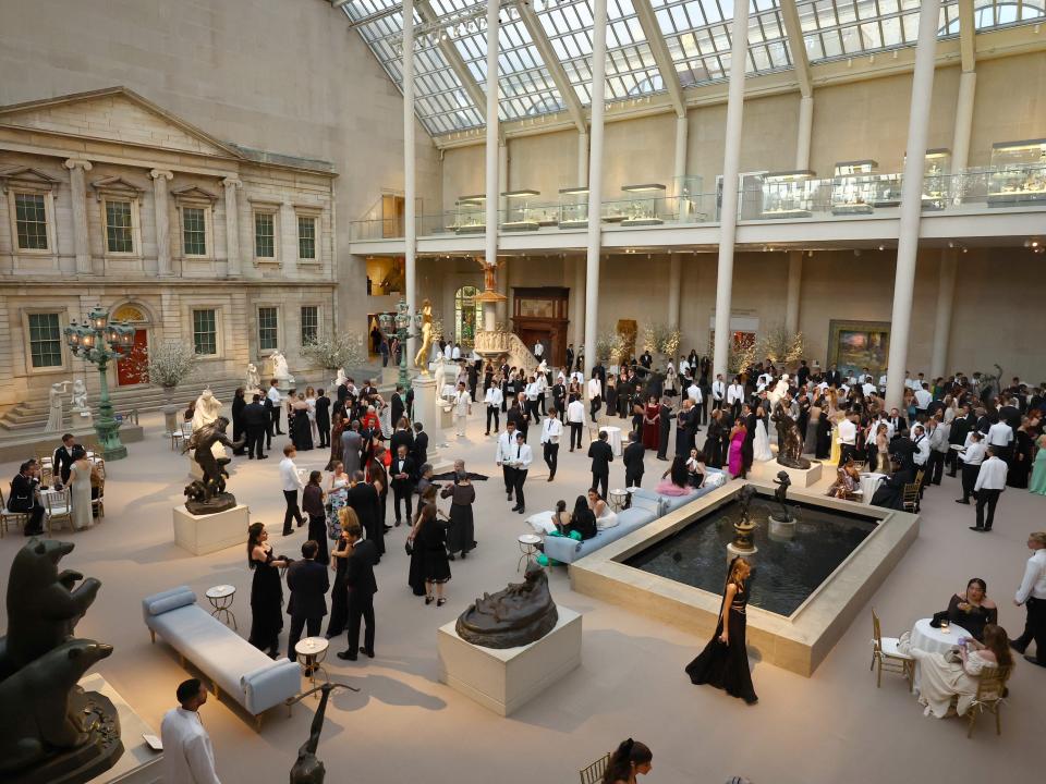 An interior view during The 2023 Met Gala Celebrating "Karl Lagerfeld: A Line Of Beauty" at The Metropolitan Museum of Art on May 1, 2023