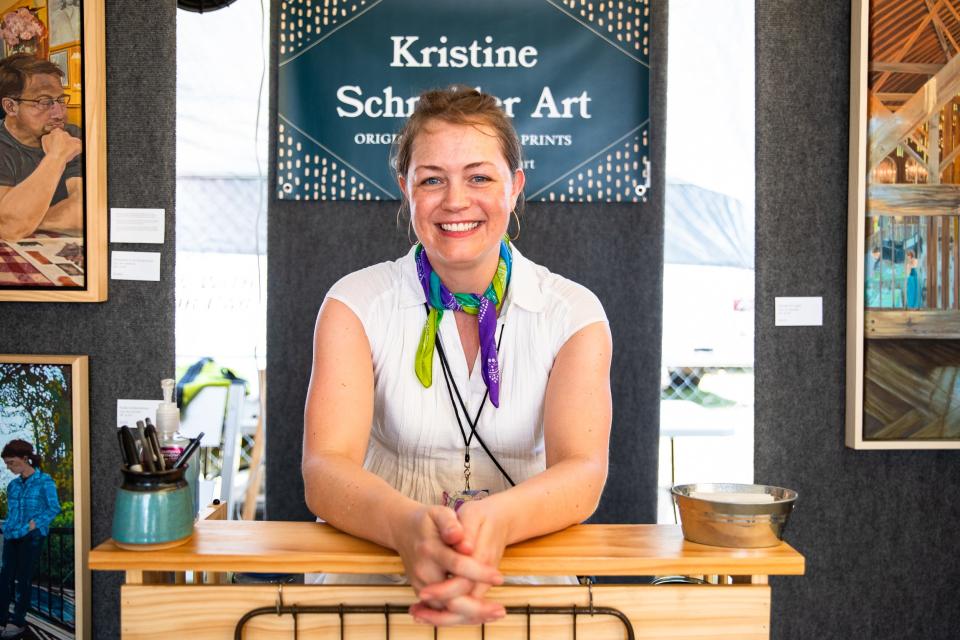 Kristine Schneider at the Rockport Art Festival on Saturday, July 2, 2022.