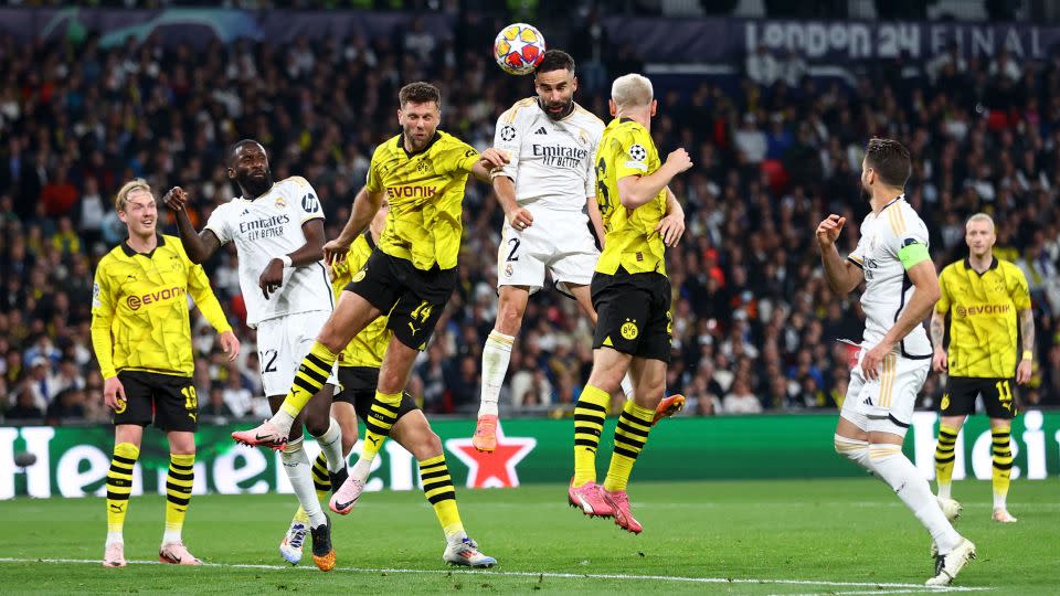 Dani Carvajal scored Real Madrid's opener with a brilliant header. - Carl Recine/Reuters