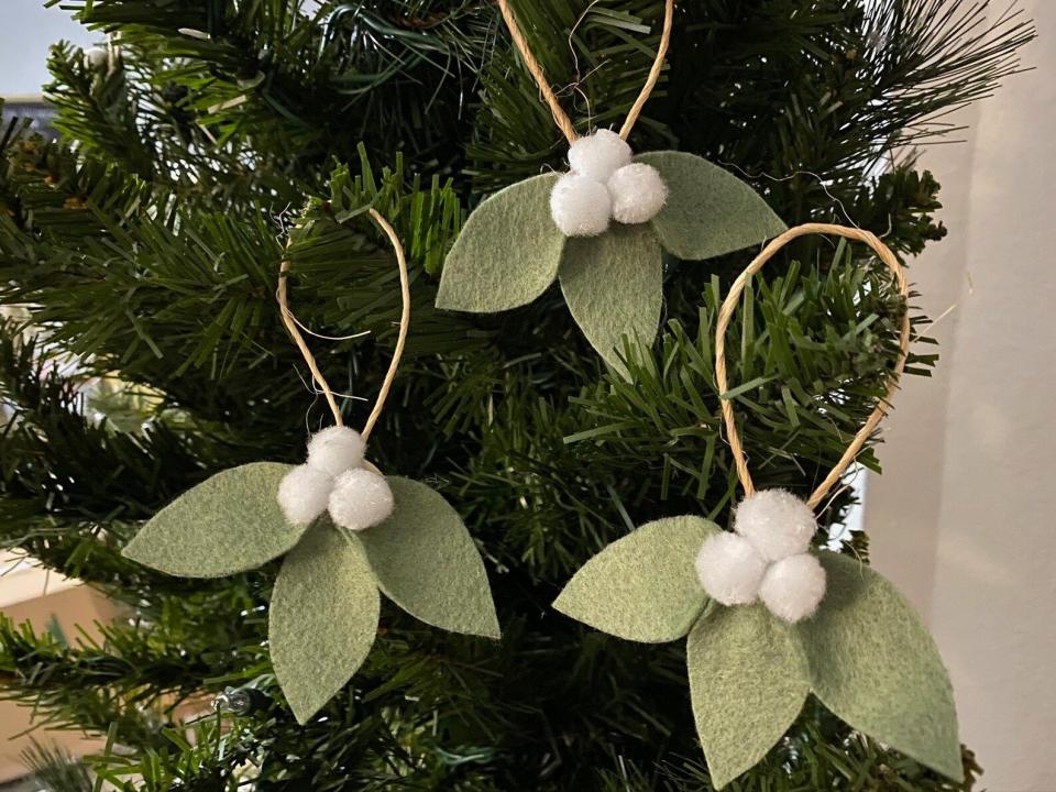 28) Felt Berry Ornaments