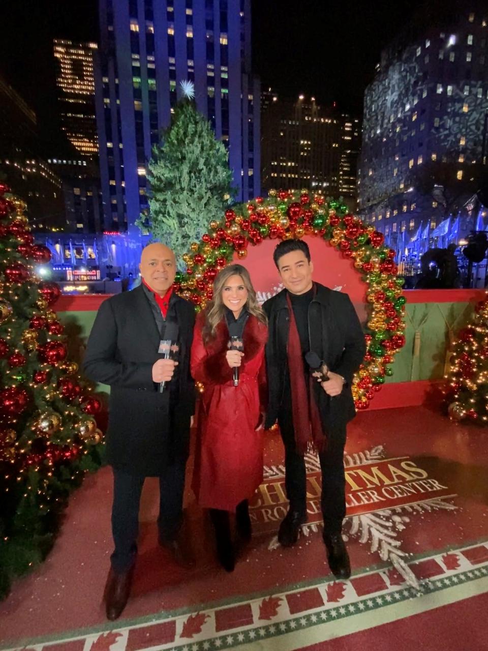 Natalie at the Rockefeller Center tree lighting