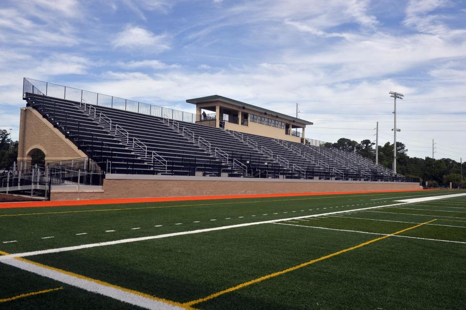 The home side field at Memorial Stadium in this file photo.