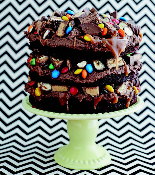 Chocolate-Candy Bar Layer Cake Recipe