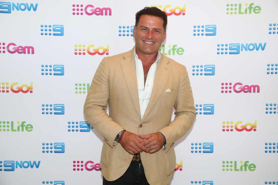 Karl Stefanovic smiles on the red carpet