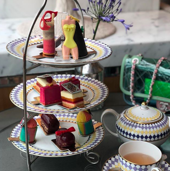 <p>While staying at The Berkley Hotel, the family enjoyed a famous high tea. Source: Instagram/RoxyJacenko </p>