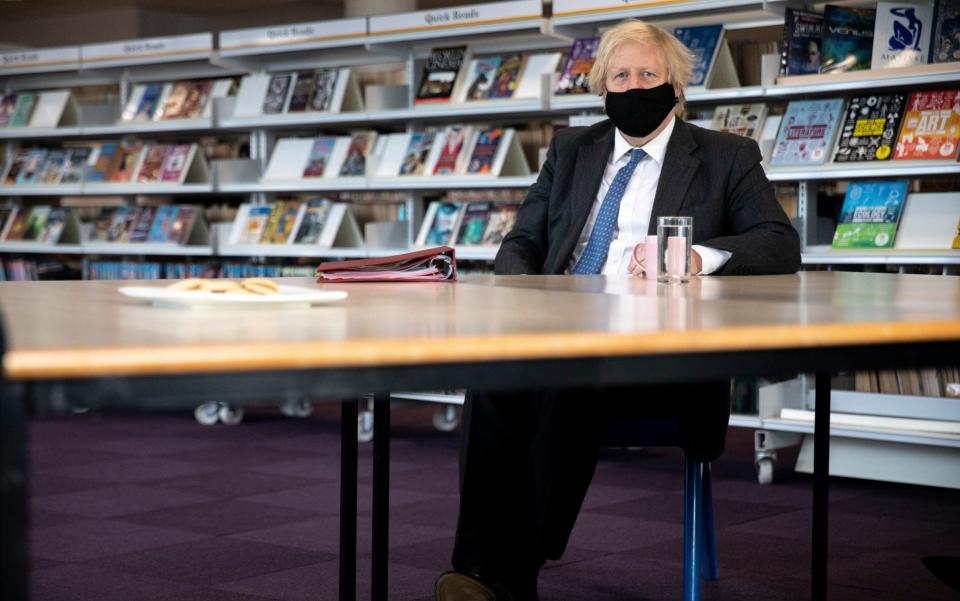 Prime Minister Boris Johnson visits Sedgehill School in south east London and takes part in an online class - Jack Hill/WPA Pool/Getty Images