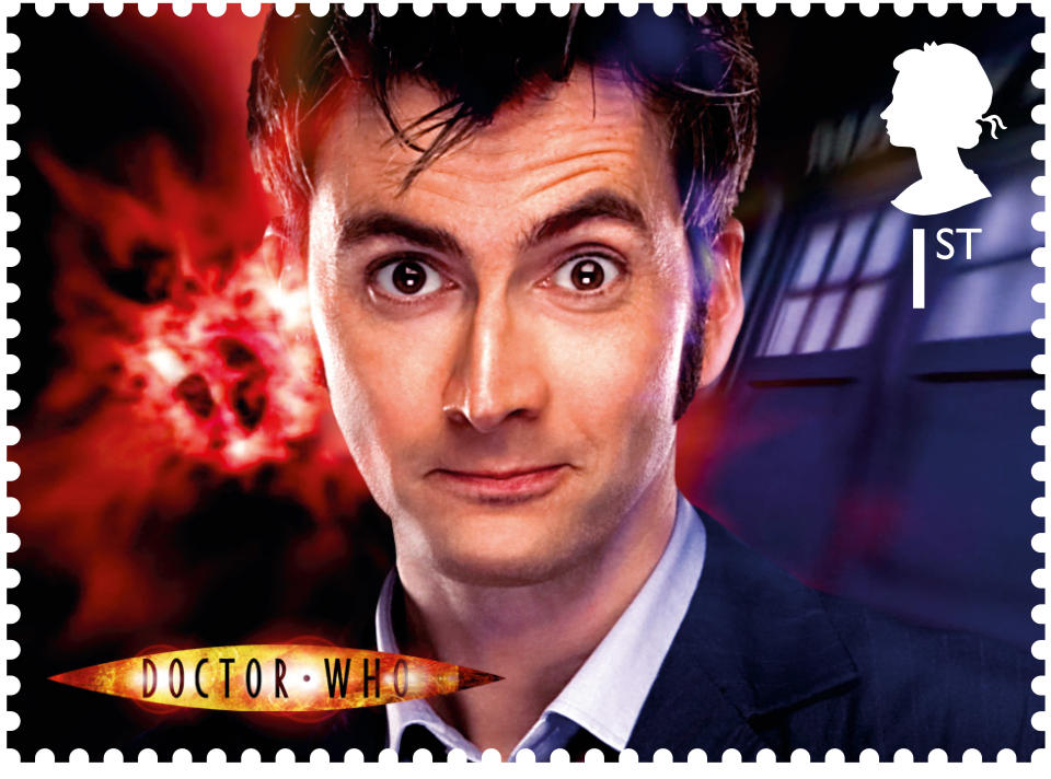 David Tennant, a fan favourite, played the Doctor for five years from 2005 to 2010 (Royal Mail)