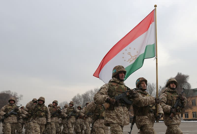 Ceremony marking the beginning of the withdrawal of the CSTO peacekeeping troops from Kazakhstan, in Almaty