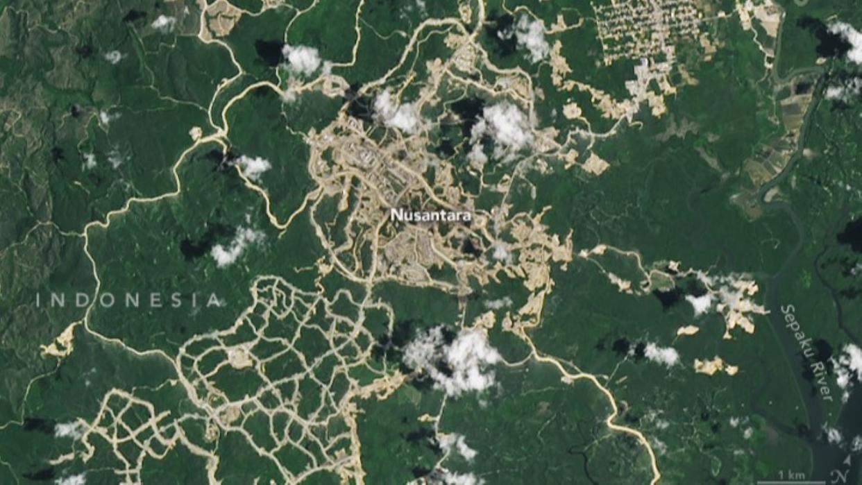  Nusantara Indonesia's new capital city as seen in an aerial image. 