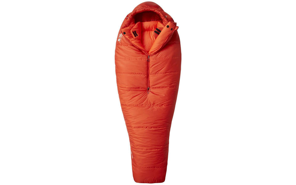 <p>Instead of a zipper that runs down the entire length of the side, but the Hyperlamina Torch has a half-zipper that runs down the front. This helps minimize snags and improves the warmth of the bag, as zippers are typically weak spots with little to no insulation. This bag also utilizes one of the biggest advantages of synthetic insulation, which is that it doesn’t shift around. Down, on the other hand, is loose within the baffles. Additional insulation is strategically positioned in the sleeping bag to improve overall warmth (think: the lower core area and the feet).</p> <p><strong>Temperature rating</strong>: EN 3F</p> <p><strong>Fill type</strong>: Synthetic Thermal.Q</p> <p><strong>Weight</strong>: 3 lbs., 4 oz.</p> <p><strong>To buy</strong>: <a rel="nofollow noopener" href="https://www.amazon.com/Mountain-Hardwear-HyperLamina-Sleeping-Regular/dp/B00R5N96PK//ref=as_li_ss_tl?ie=UTF8&linkCode=ll1&tag=travandleis07-20&linkId=ab964997bdd9da09ea162da5b0910891" target="_blank" data-ylk="slk:amazon.com;elm:context_link;itc:0;sec:content-canvas" class="link ">amazon.com</a>; long also available, from $255</p>