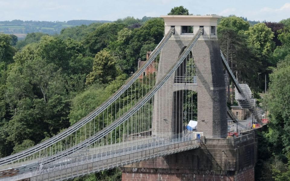 The suitcases were found on Clifton Suspension Bridge in Bristol