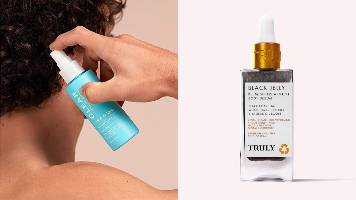 Banish body breakouts with these acne-fighting skincare products.