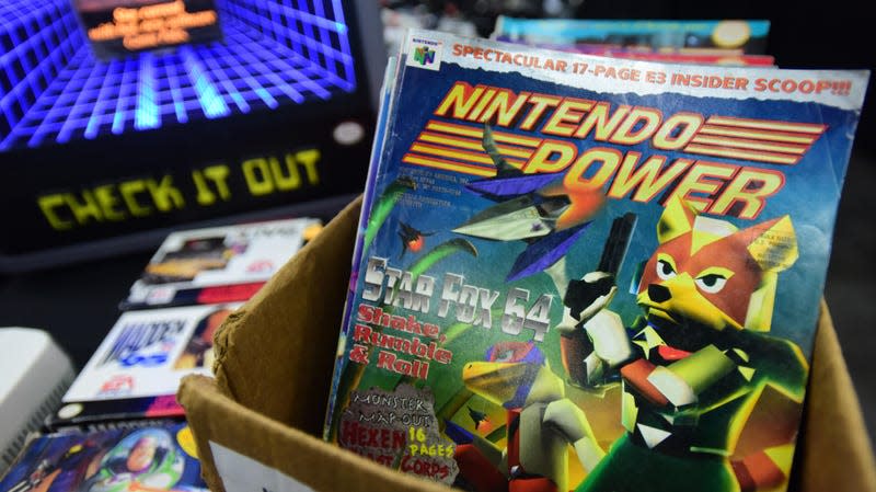 Nintendo Power magazines for sale at the Portland Retro Gaming Expo in Portland, Ore.,