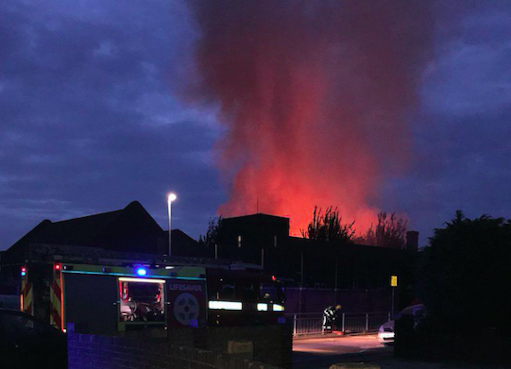 The fire at the school broke out on Tuesday morning (Picture: @67jrde/PA)