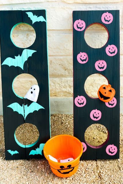 <p>This year, you have all day to celebrate Halloween — which means you might want to plan some structured activities. A fun bean-bag or ring toss, or a game of <a href="https://www.goodhousekeeping.com/holidays/halloween-ideas/a35150/halloween-facts/" rel="nofollow noopener" target="_blank" data-ylk="slk:trivia;elm:context_link;itc:0;sec:content-canvas" class="link ">trivia</a> or charades is sure to be a hit.</p><p><em><a href="https://akailochiclife.com/2015/10/diy-it-halloween-bean-bag-toss.html" rel="nofollow noopener" target="_blank" data-ylk="slk:Get the tutorial at A Kailo Chic Life »;elm:context_link;itc:0;sec:content-canvas" class="link ">Get the tutorial at A Kailo Chic Life »</a></em></p><p><strong>RELATED:</strong> <a href="https://www.goodhousekeeping.com/holidays/halloween-ideas/g28340854/adult-halloween-party-games/" rel="nofollow noopener" target="_blank" data-ylk="slk:28 Halloween Games for Adults to Get the Party Started;elm:context_link;itc:0;sec:content-canvas" class="link ">28 Halloween Games for Adults to Get the Party Started</a></p>