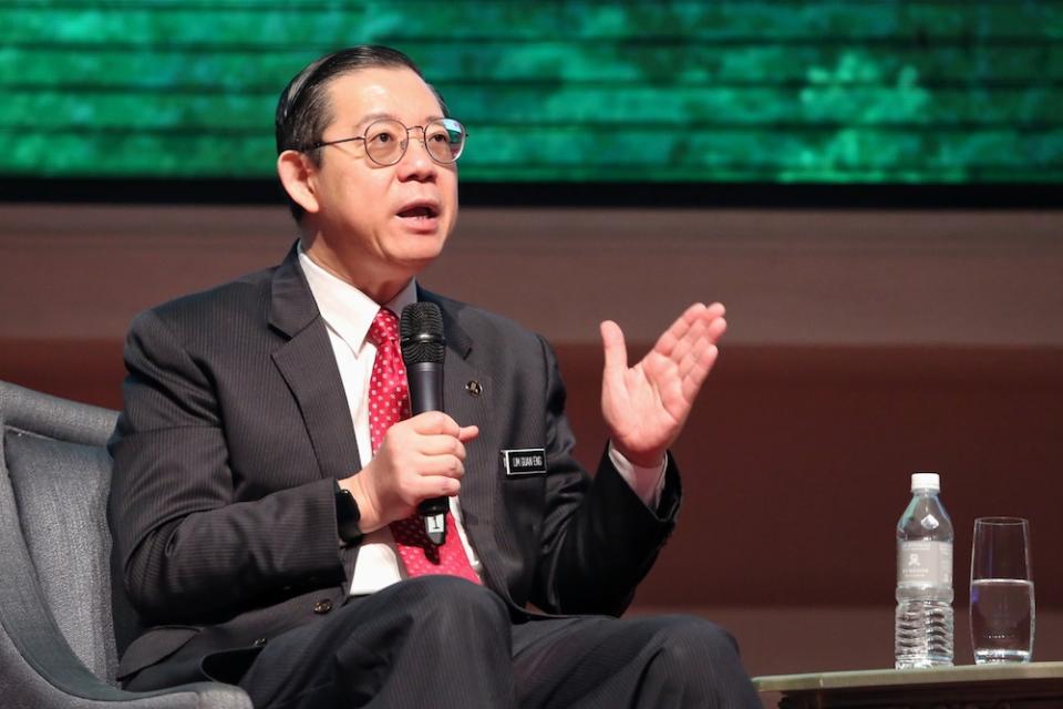 Finance Minister Lim Guan Eng answers questions during the ‘Budget 2020 Forum’ in Kuala Lumpur October 14, 2019. — Picture by Choo Choy May