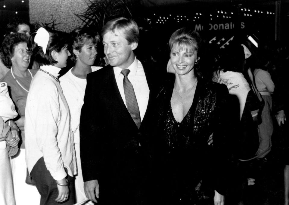 Cornell and his wife Delvene Delaney after a multi-million-dollar buying spree in Byron Bay, New South Wales, in 1986 - Peter John Moxham/Fairfax Media via Getty Images