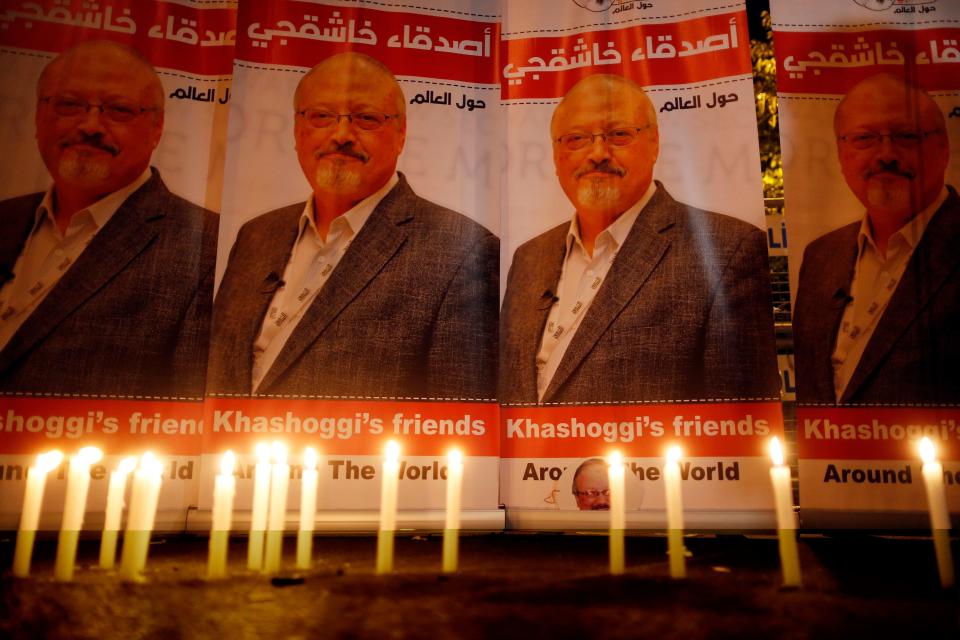 Vigil for Jamal Khashoggi on Oct. 25, 2018, in Istanbul.