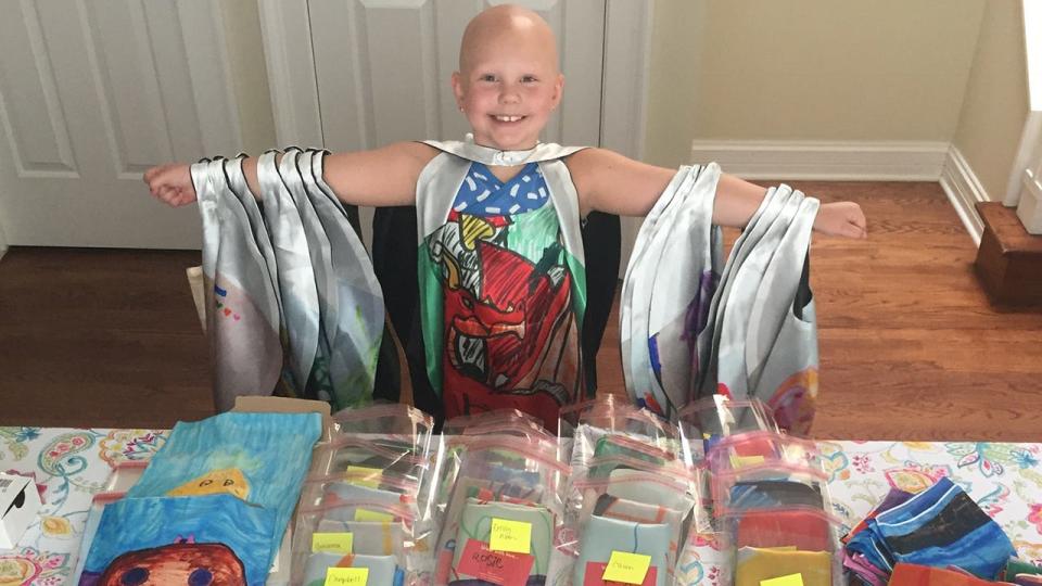 Rosie started a nonprofit that creates headscarves for kids with alopecia.