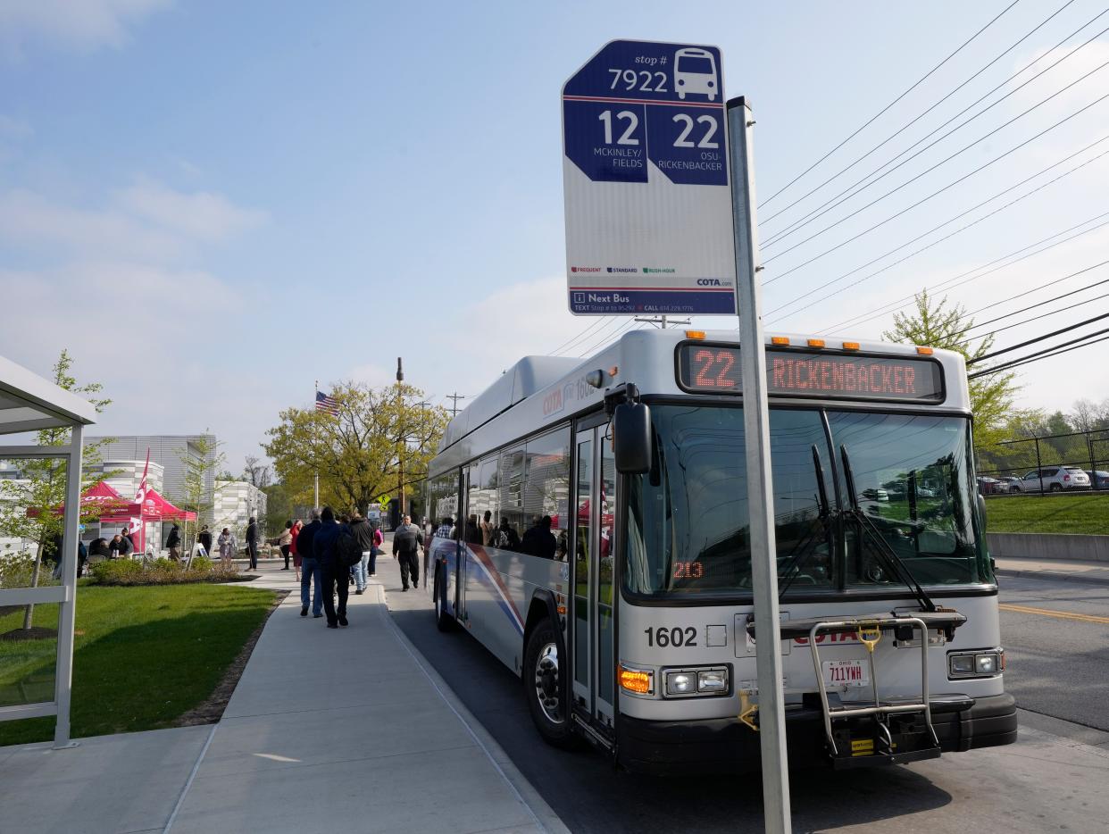 April 26, 2023; Columbus, Ohio, USA; The Central Ohio Transit Authority held a spring operator hiring event for people interested in bus driver careers.
