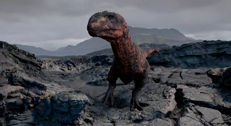 The Vision Pro comes with an app that lets users get up close and personal with dinosaurs. <a href="https://www.apple.com/tv-pr/news/2024/01/apple-tv-unveils-groundbreaking-immersive-originals-from-todays-biggest-storytellers-set-to-debut-on-apple-vision-pro/" rel="nofollow noopener" target="_blank" data-ylk="slk:Apple;elm:context_link;itc:0;sec:content-canvas" class="link ">Apple</a>