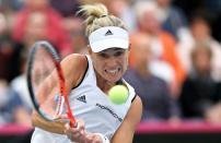 Germany's Angelique Kerber put her country 2-1 up in their Fed Cup play-off against Romania