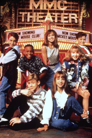 <p>Everett</p> Britney Spears with 'Mickey Mouse Club' costars ca. 1994