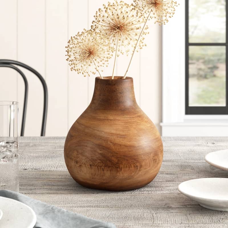 Mylo Solid Wood Table Vase