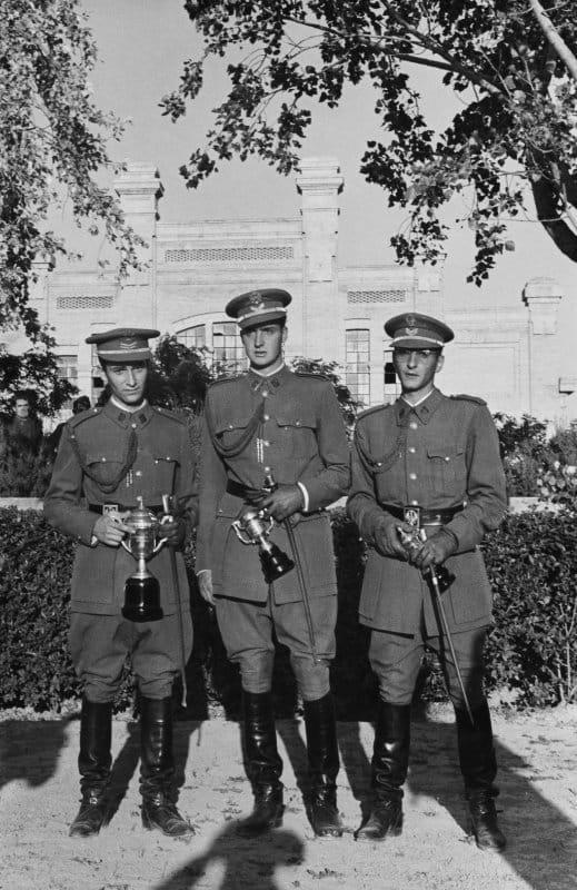 Juan Carlos I en Zaragoza, en la formación militar