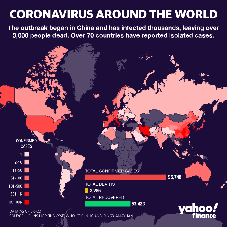 Coronavirus toll rises around the world