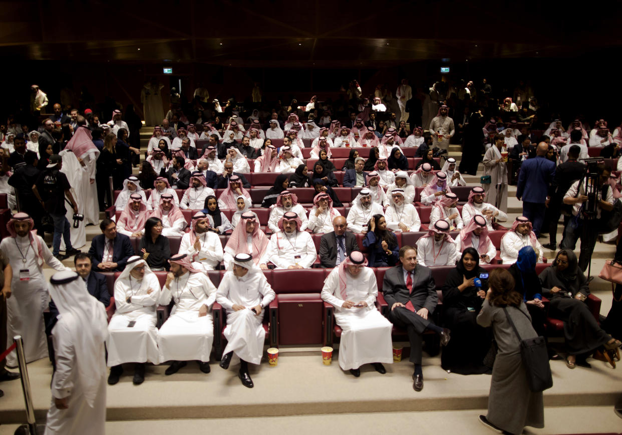 Saudi Arabia’s first cinema screening in decades (Credit: AP Photo/Amr Nabil)