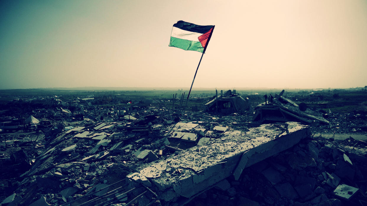  Palestinian flag in Gaza in 2009. 