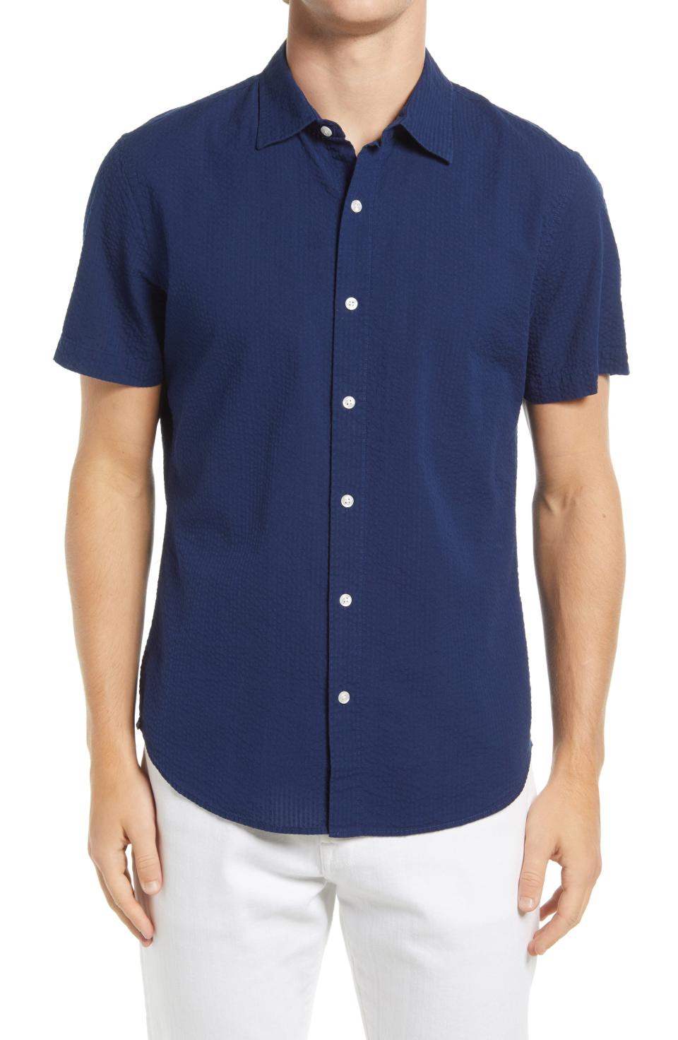 <p><strong>Bonobos</strong></p><p>nordstrom.com</p><p><a href="https://go.redirectingat.com?id=74968X1596630&url=https%3A%2F%2Fwww.nordstrom.com%2Fs%2Fbonobos-riviera-slim-fit-short-sleeve-seersucker-button-up-shirt%2F5917794&sref=https%3A%2F%2Fwww.townandcountrymag.com%2Fstyle%2Ffashion-trends%2Fg36955588%2Fnordstrom-anniversary-sale-2021%2F" rel="nofollow noopener" target="_blank" data-ylk="slk:Shop Now;elm:context_link;itc:0;sec:content-canvas" class="link ">Shop Now</a></p><p>$49.90</p><p><em>Original Price: $78</em></p>