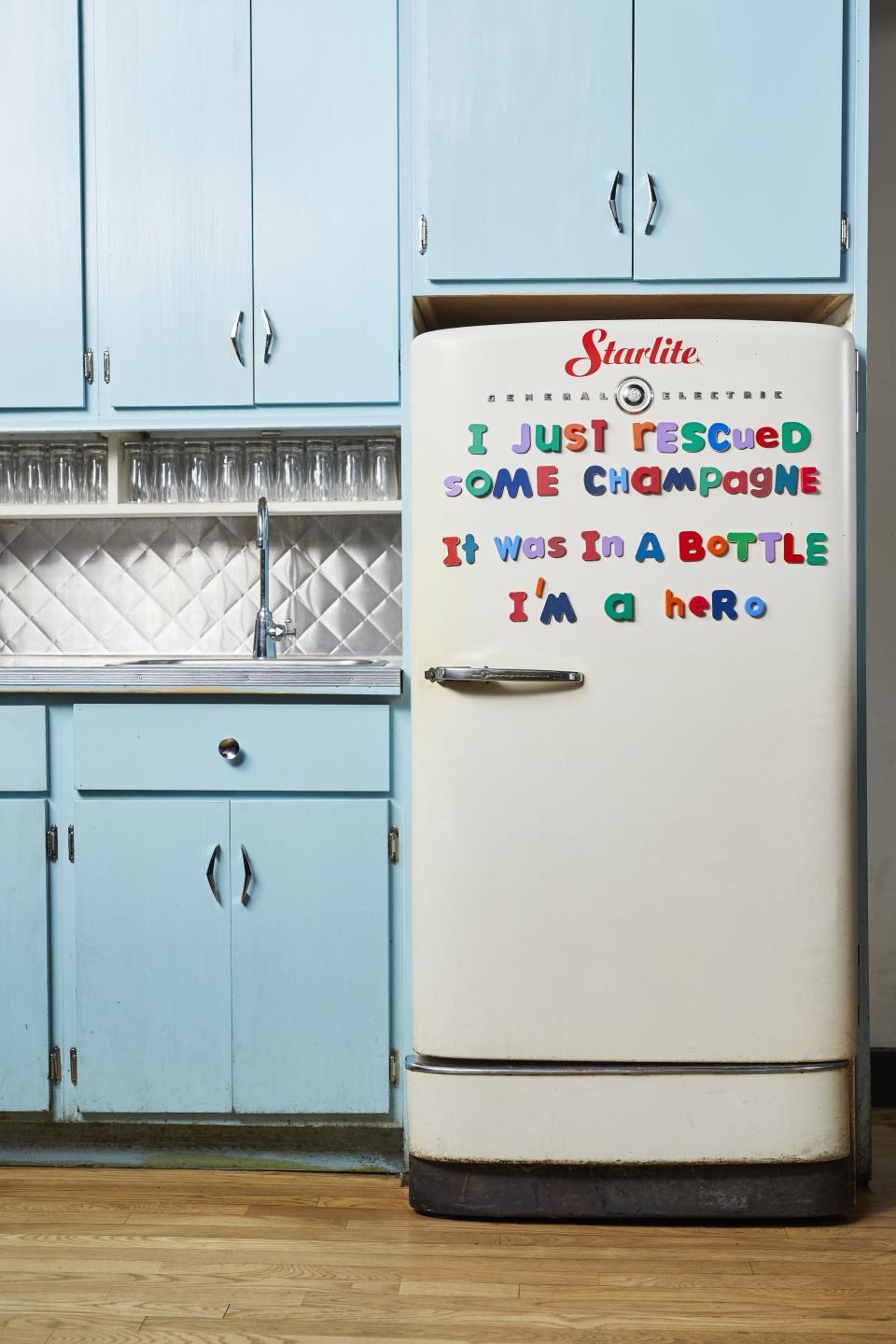 The small fridge covered in those clunky, colorful magnetic letters wisely spits out life’s bittersweet truths for patrons to enjoy alongside their $4 ’Gansetts.