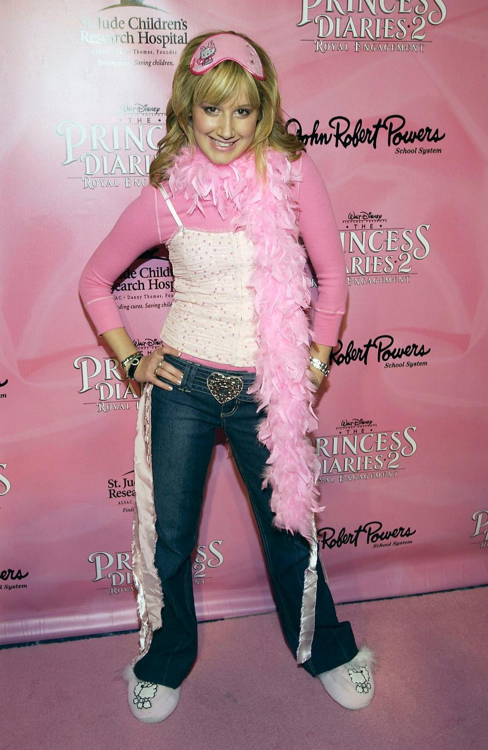 Ashley Tisdale at the Princess Diaries 2 pajama party on December 8, 2004.