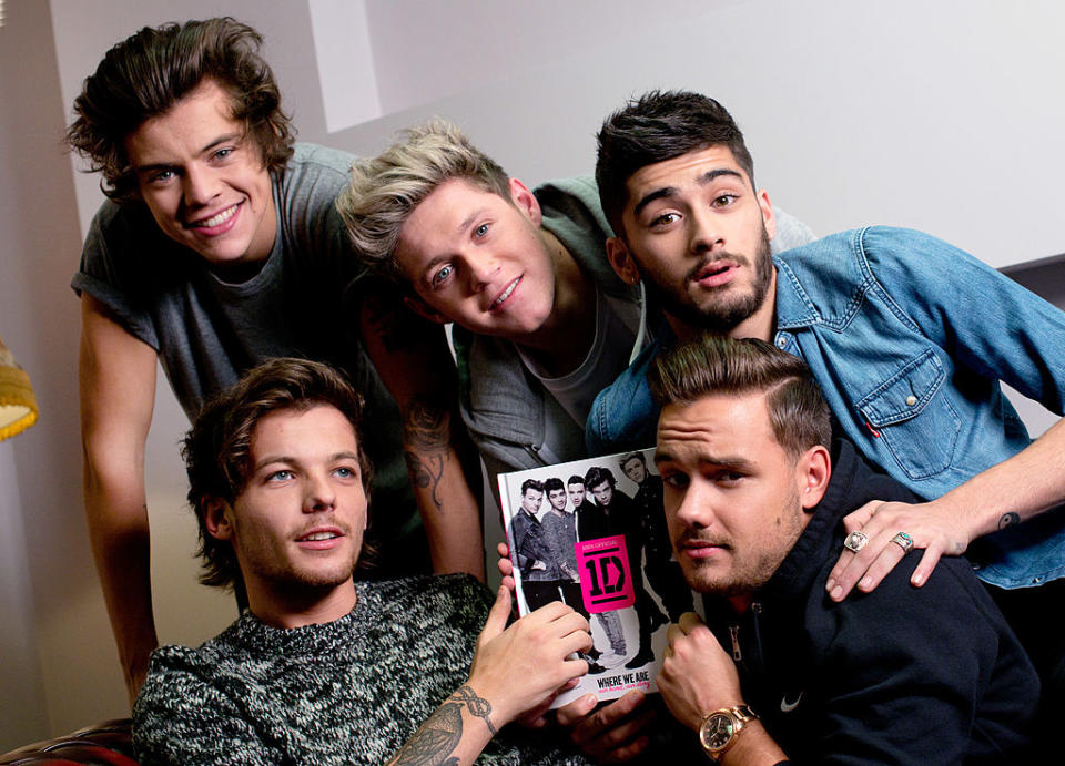 La banda One Direction, integrada por Harry Styles, Louis Tomlinson, Niall Horan, Zayn Malik y Liam Payne.