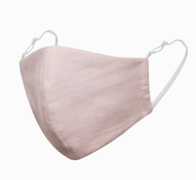 pink linen cotton high quality face mask covering