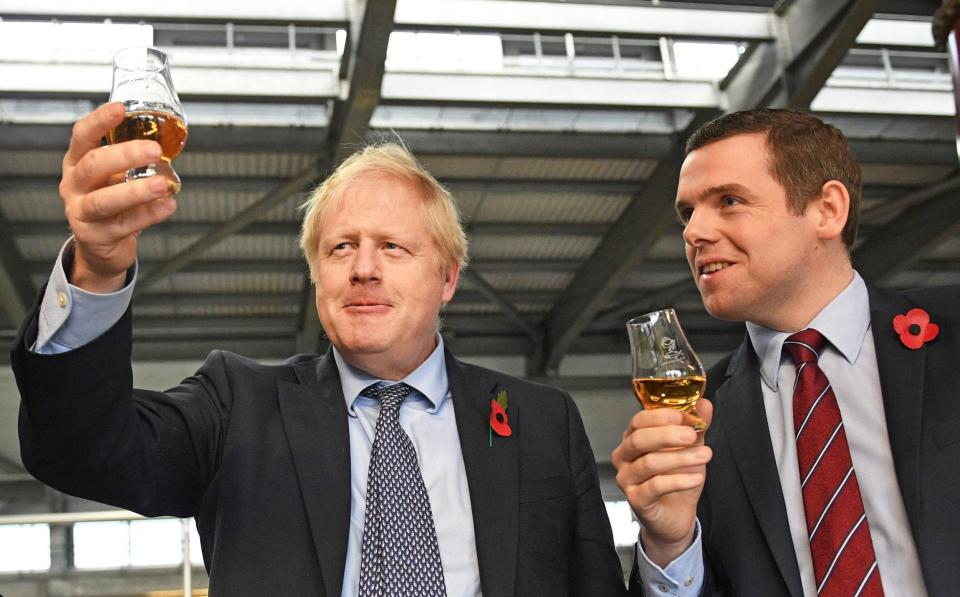 Boris Johnson and Douglas Ross seem to have set aside their differences for now - Stefan Rousseau/PA