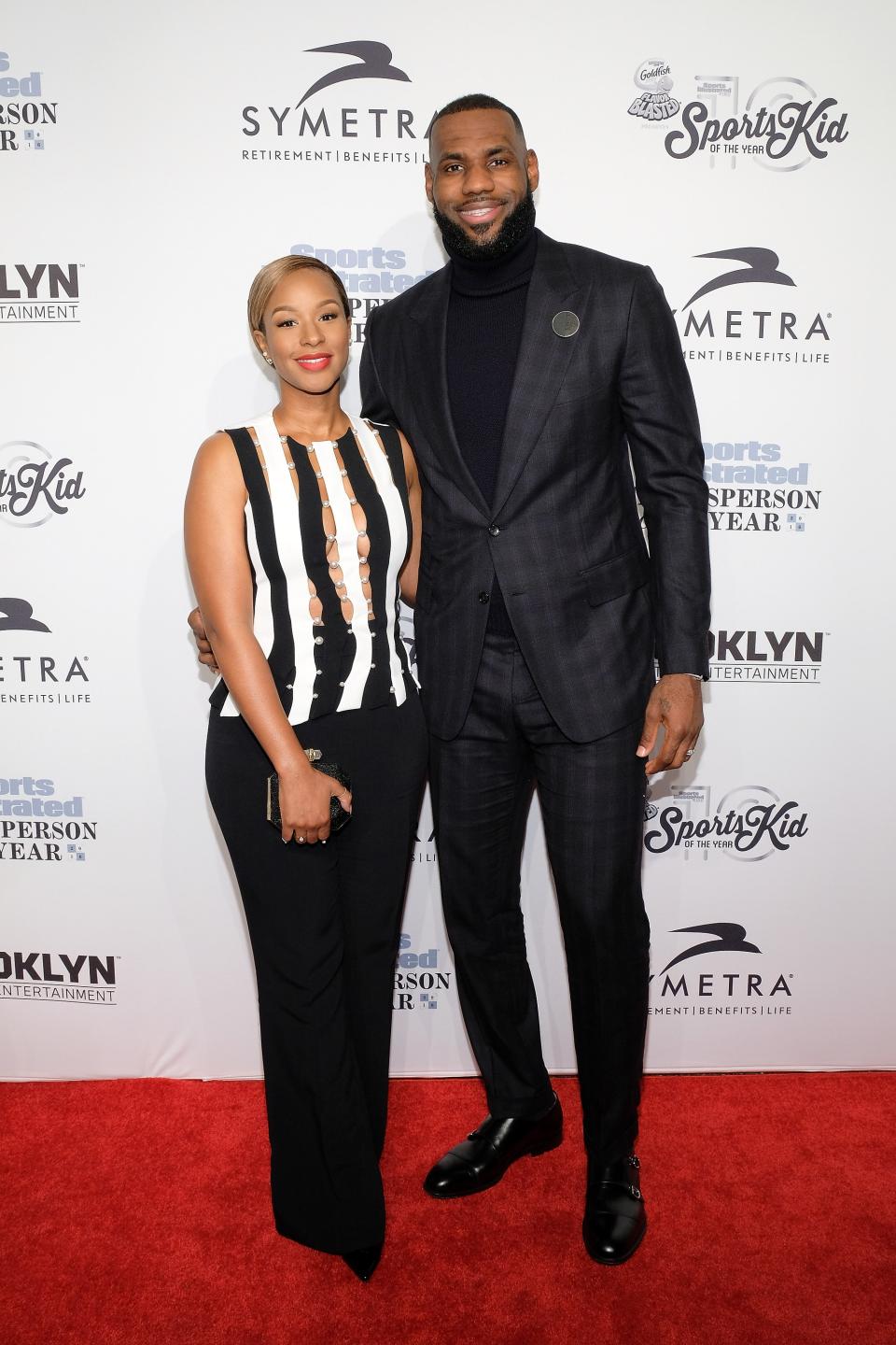 Savannah James, at left, and LeBron James attend the 2016 Sports Illustrated Sportsperson of the Year at Barclays Center of Brooklyn on December 12, 2016 in the Brooklyn. 