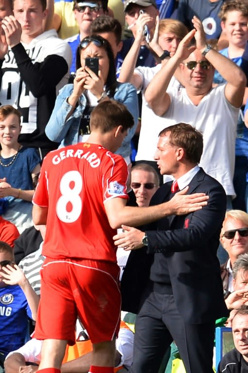 Friends become foes: Brendan Rodgers and Steven Gerrard spent three seasons together at Liverpool