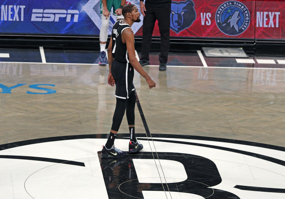 Kevin Durant。（Photo by Jim Davis/The Boston Globe via Getty Images）